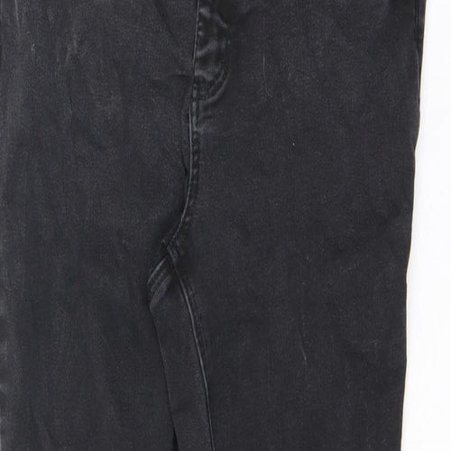 Simply Be Womens Black Cotton Skinny Jeans Size 14 L26 in Slim Zip