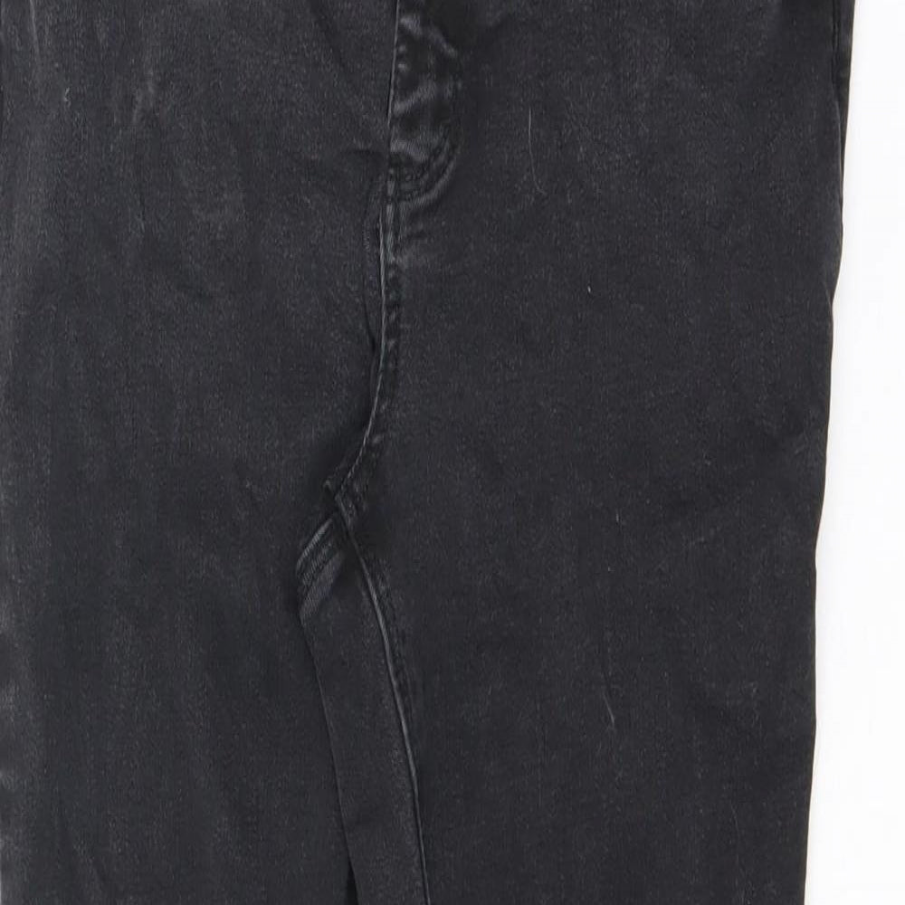 Simply Be Womens Black Cotton Skinny Jeans Size 14 L26 in Slim Zip