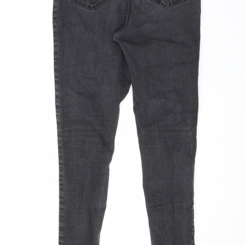 Nutmeg Womens Black Cotton Skinny Jeans Size 10 L27 in Regular Zip