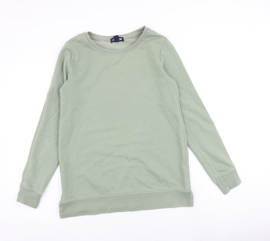 Lands' End Womens Green 100% Cotton Pullover Sweatshirt Size XS Pullover
