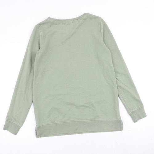 Lands' End Womens Green 100% Cotton Pullover Sweatshirt Size XS Pullover