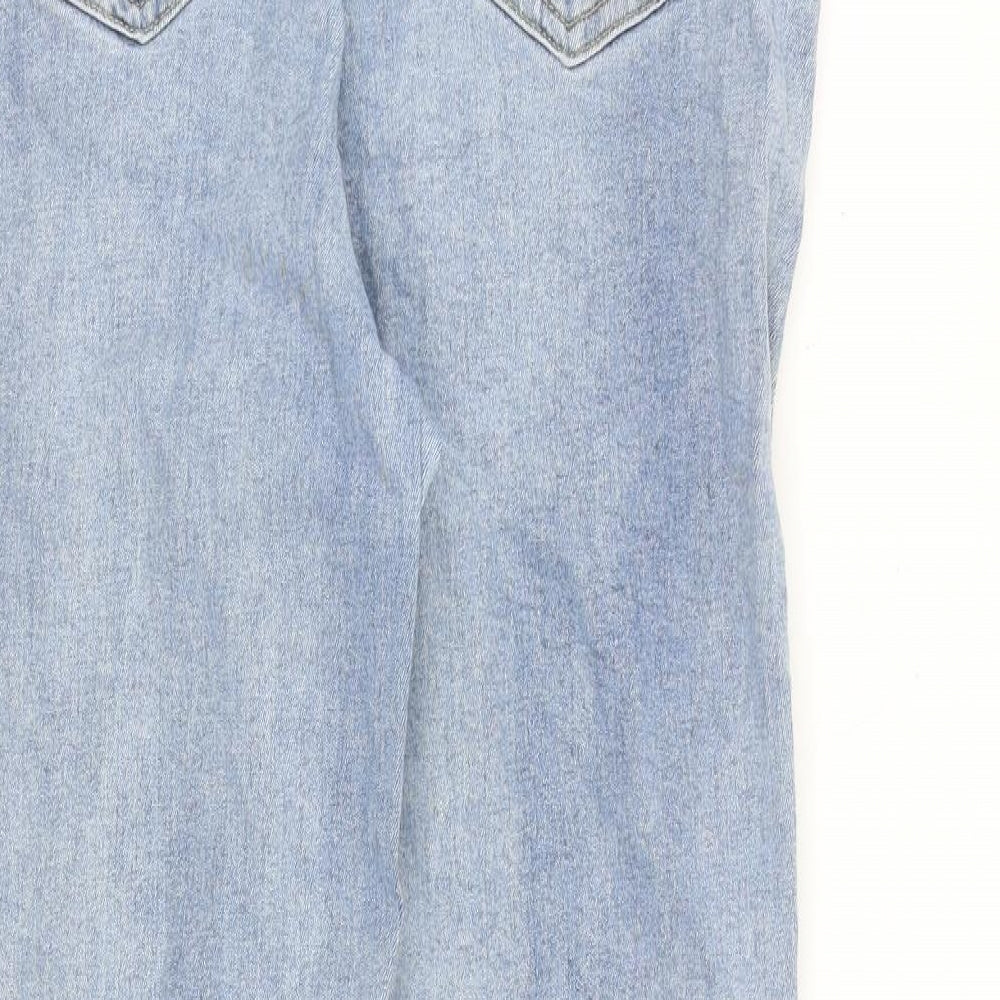 PARISIAN SIGNATURE Womens Blue Cotton Bootcut Jeans Size 12 L28 in Regular Zip