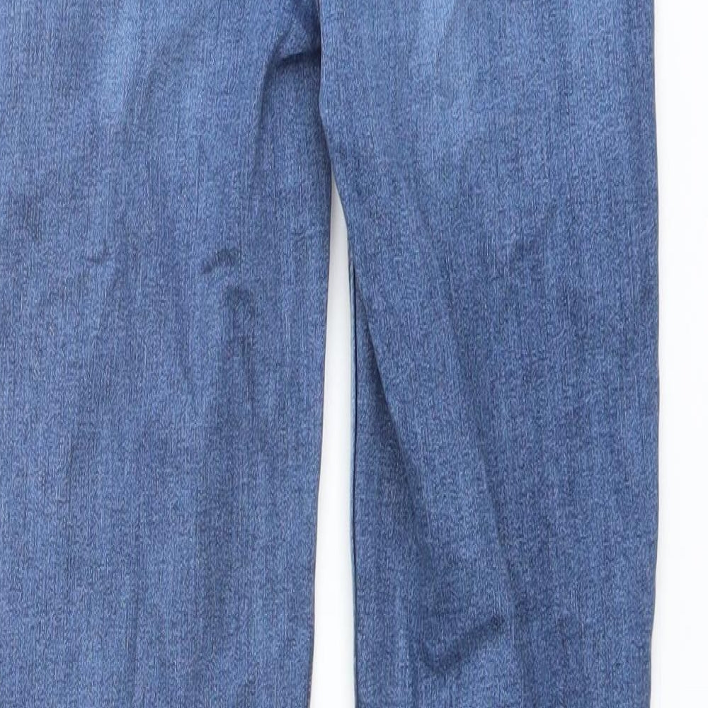 Marks and Spencer Womens Blue Cotton Skinny Jeans Size 6 L28 in Regular Button