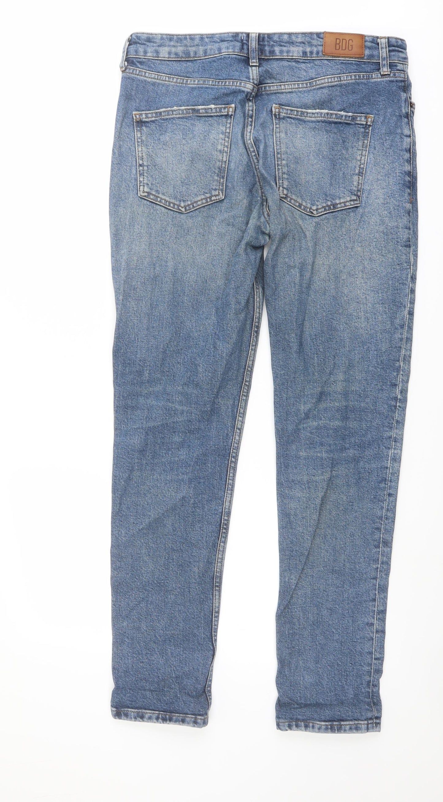 BDG Mens Blue Cotton Straight Jeans Size 32 in L32 in Regular Button