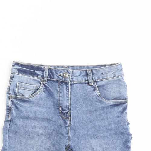 Nutmeg Boys Blue Cotton Bermuda Shorts Size 9-10 Years Regular Zip