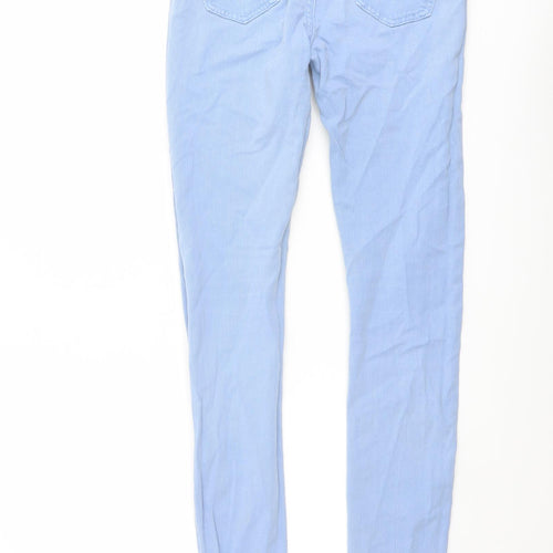 Topshop Womens Blue Cotton Skinny Jeans Size 26 in L24 in Regular Button