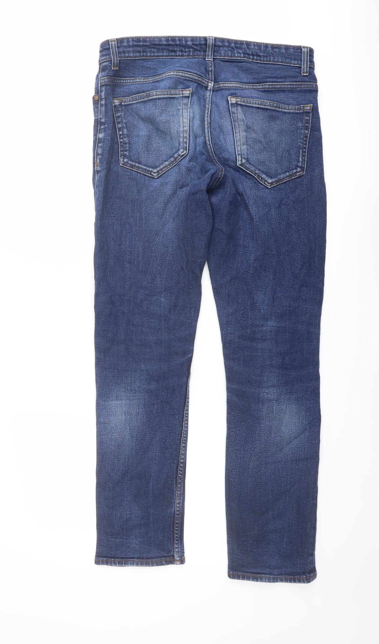 NEXT Mens Blue Cotton Tapered Jeans Size 34 in L29 in Regular Button