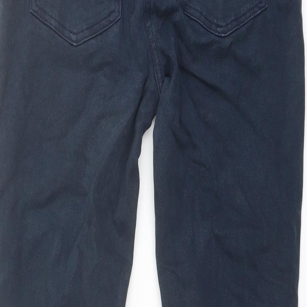 NEXT Womens Blue Cotton Straight Jeans Size 8 L22 in Regular Button