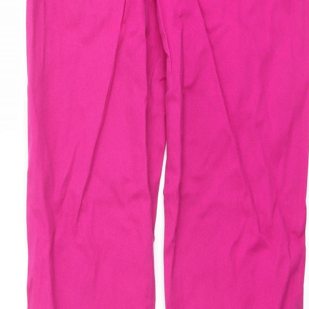 Blue Grae Womens Pink Cotton Straight Jeans Size 12 L30 in Regular Button