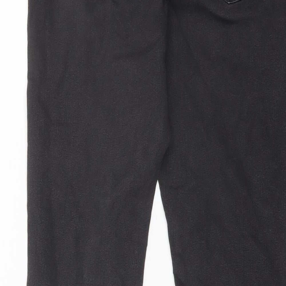 Bonmarché Womens Grey Cotton Straight Jeans Size 12 L26 in Slim Button