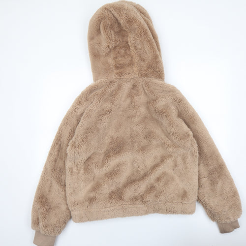 Pull&Bear Womens Beige Jacket Coat Size L Zip