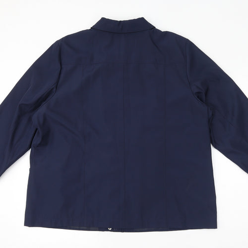 Classic Womens Blue Jacket Size L Zip