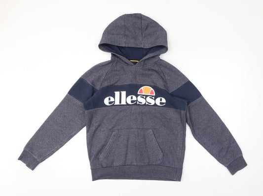 ellesse Boys Blue Cotton Pullover Hoodie Size 12-13 Years Pullover