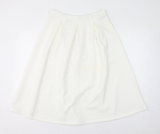 Fashion Union Womens White Polyester Tulip Skirt Size 12 Zip