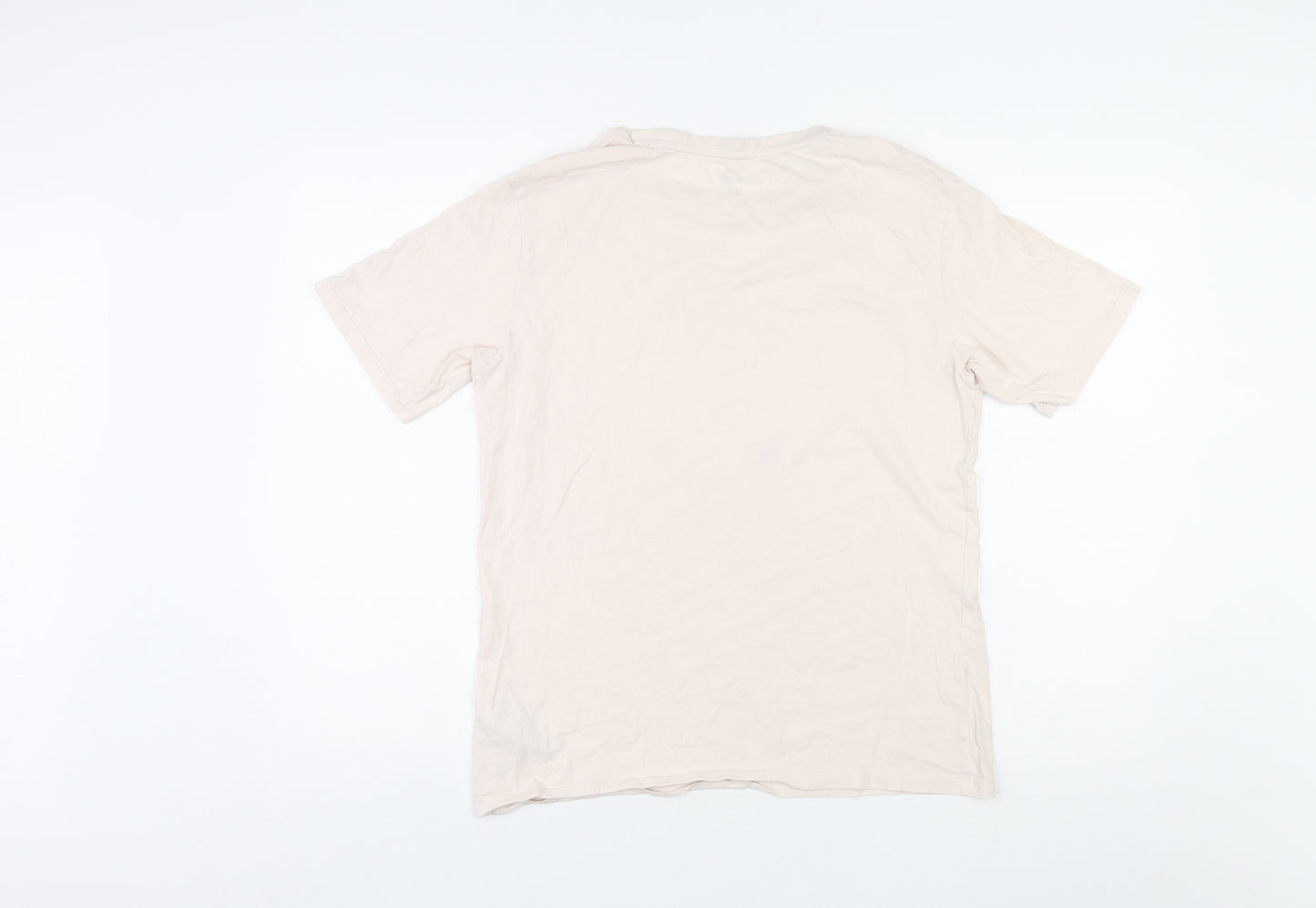 PUMA Womens Pink Cotton Basic T-Shirt Size 10 Round Neck
