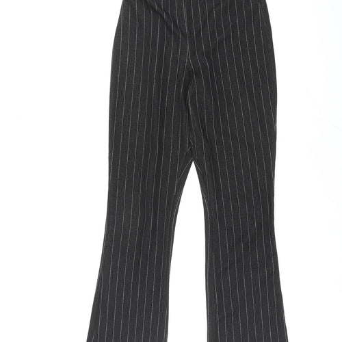 Hollister Womens Black Striped Polyester Trousers Size S L26 in Regular