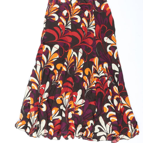 Per Una Womens Multicoloured Geometric Polyester Swing Skirt Size 12 Zip