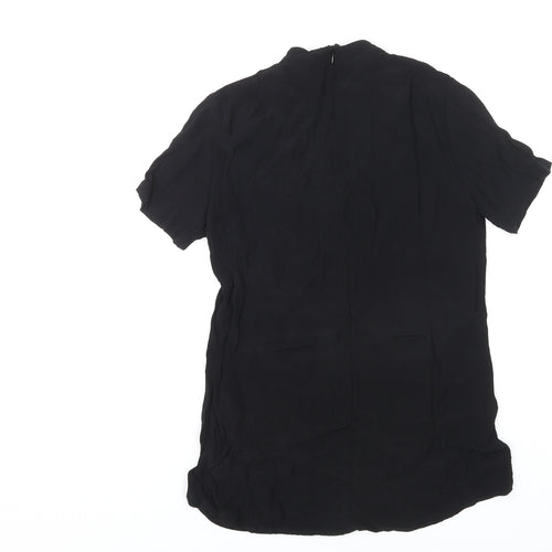 Bardot Womens Black Viscose Basic T-Shirt Size 6 Round Neck