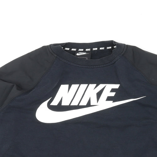Nike Womens Blue Cotton Pullover Sweatshirt Size S Pullover