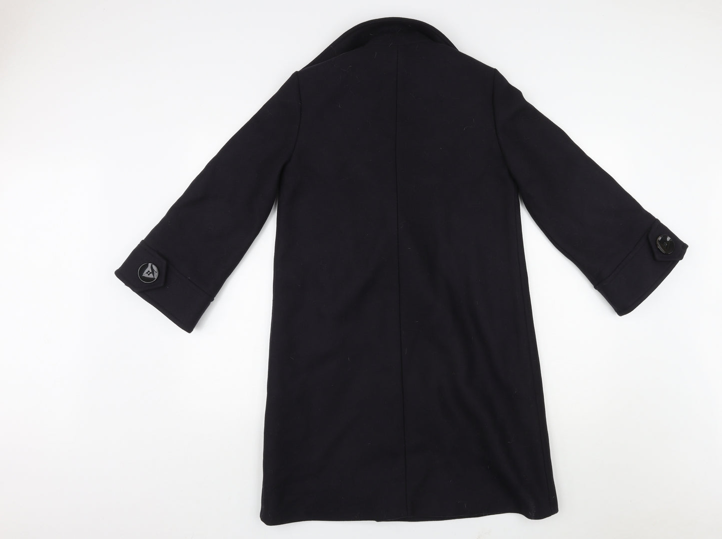 Zara Womens Black Pea Coat Coat Size XS Button