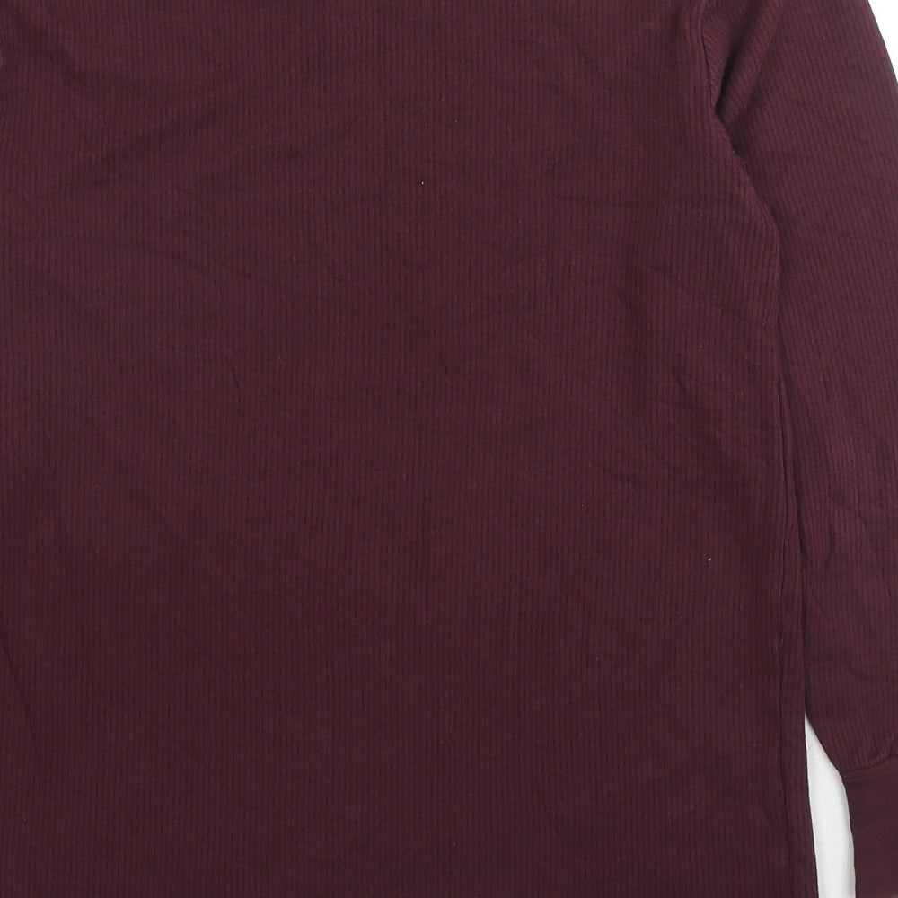 Marks and Spencer Mens Red Cotton Pullover Sweatshirt Size S
