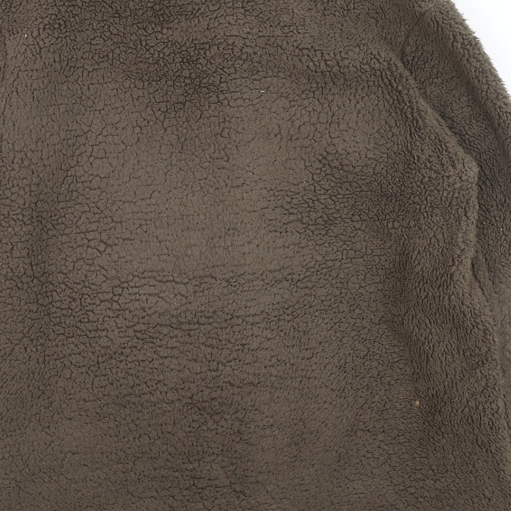 Saint Tropez Clothing Womens Brown Jacket Size L Button - Teddy Bear Style