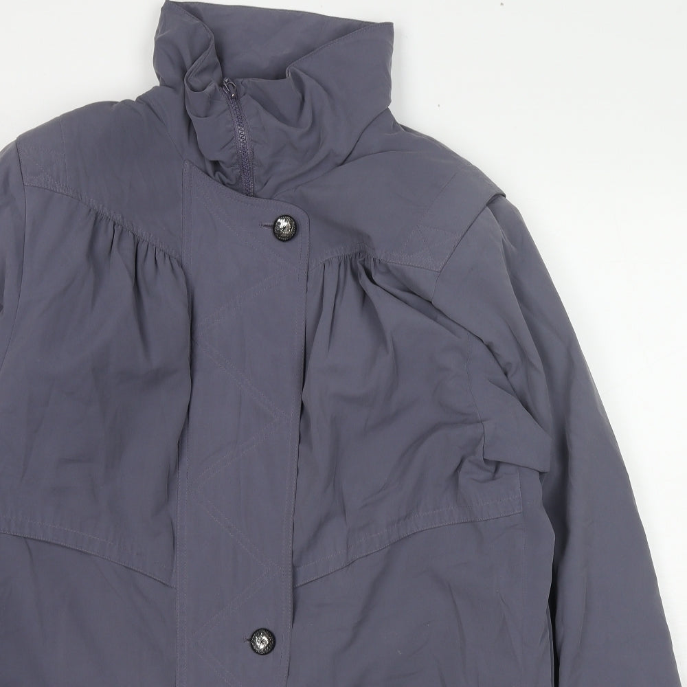 Telemac Womens Purple Parka Coat Size 10 Zip