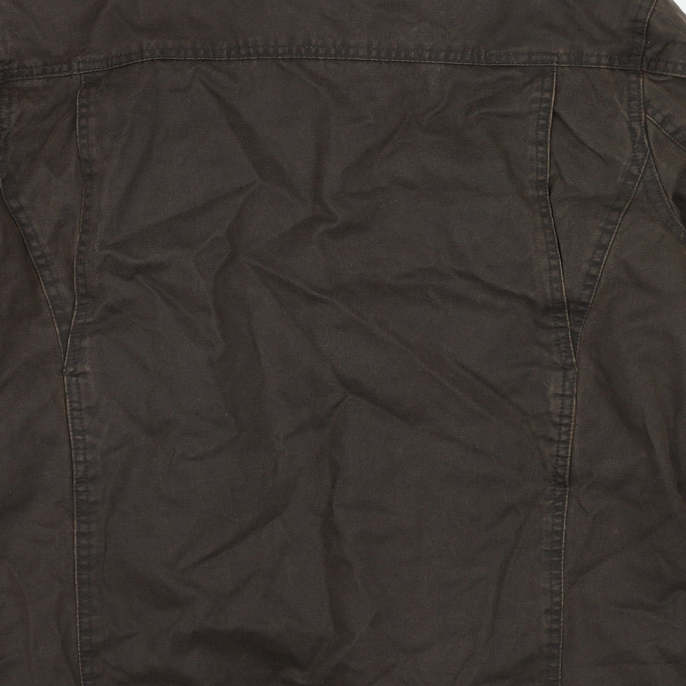 Greenwoods Mens Brown Bomber Jacket Coat Size M Zip