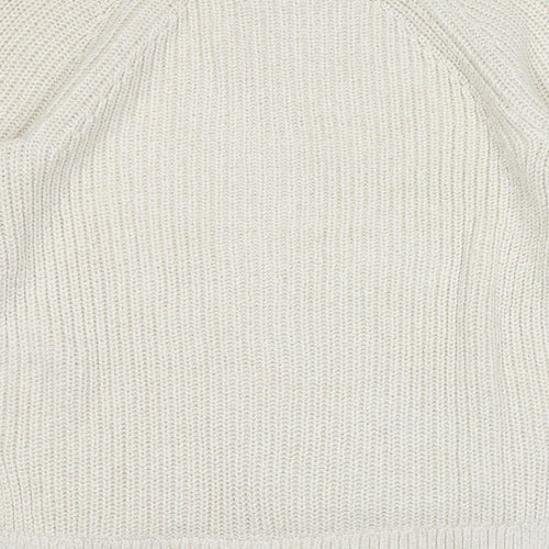 Abercrombie & Fitch Womens Ivory Round Neck Cotton Pullover Jumper Size M