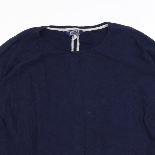 Joules Womens Blue Round Neck Cotton Pullover Jumper Size 12