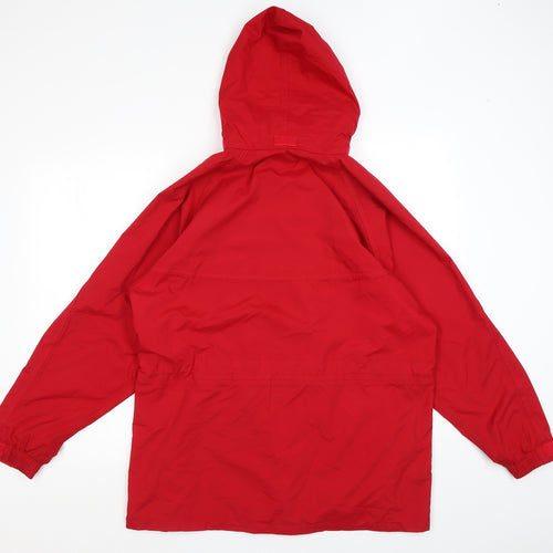 Regatta Womens Red Rain Coat Coat Size 12 Zip