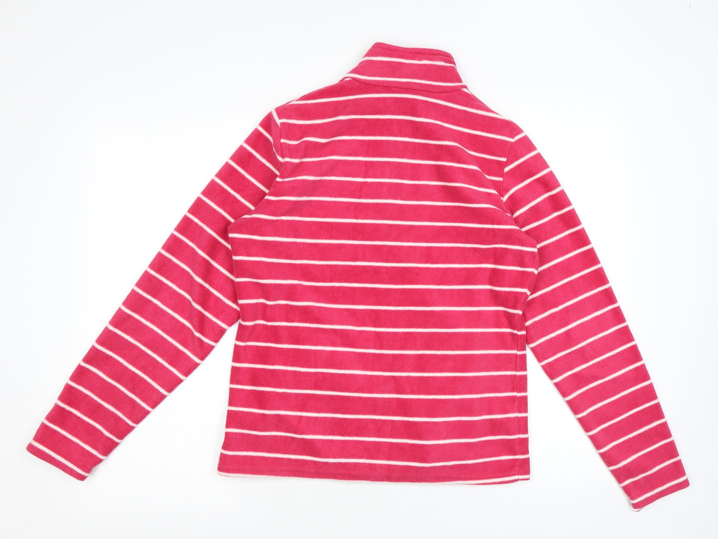 Marks and Spencer Womens Pink Striped Jacket Size 10 Zip
