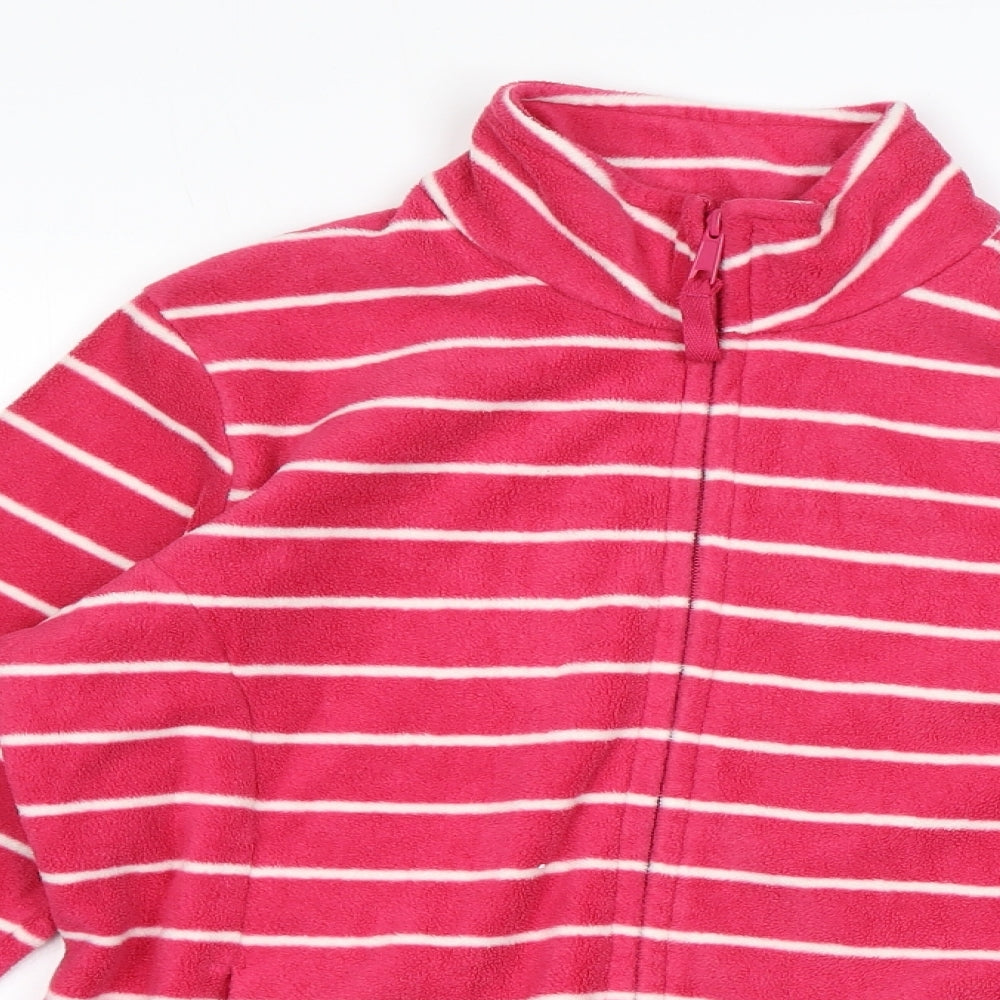 Marks and Spencer Womens Pink Striped Jacket Size 10 Zip