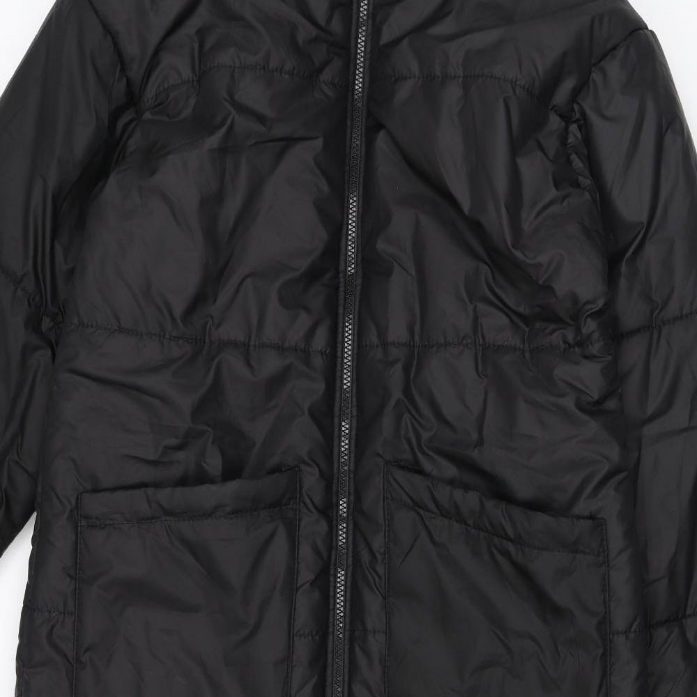 I SAW IT FIRST Womens Black Puffer Jacket Coat Size 10 Zip