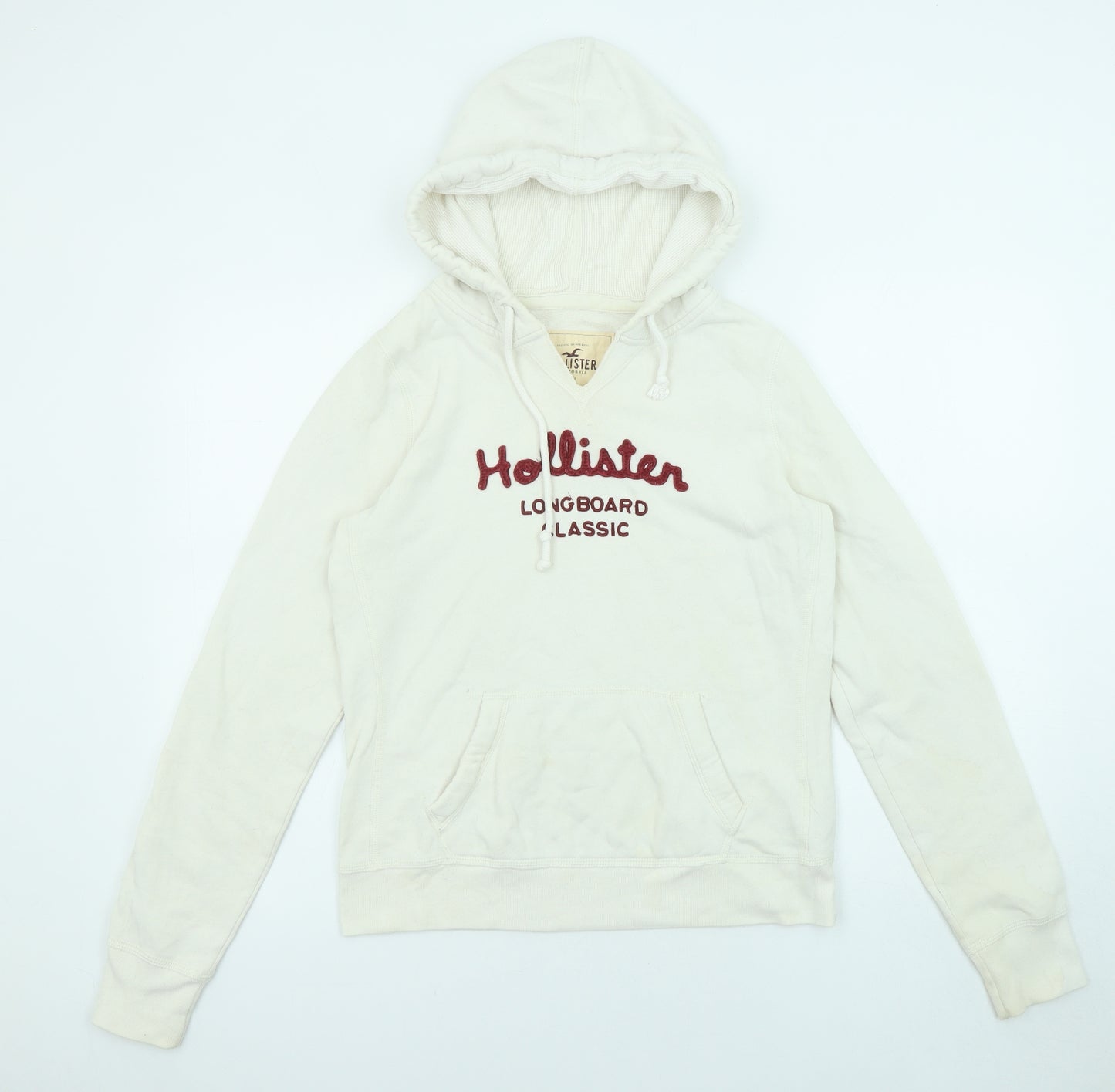Hollister Womens Ivory Cotton Pullover Hoodie Size S Pullover