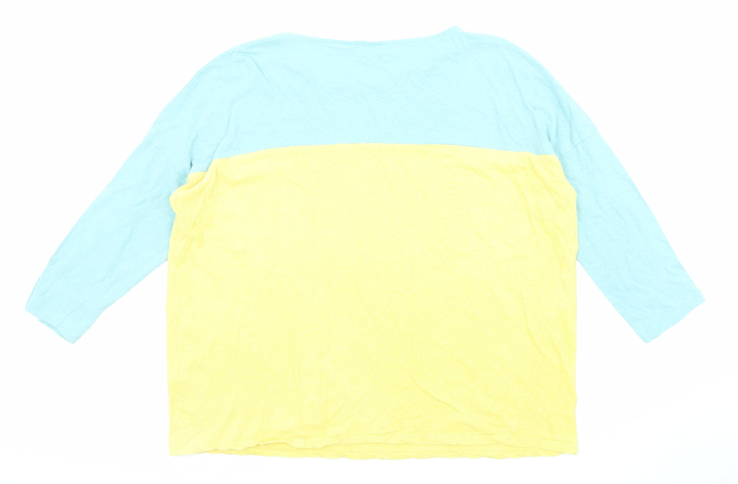 Boden Womens Yellow Cotton Basic T-Shirt Size 14 Round Neck