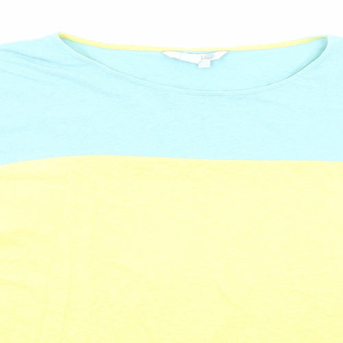 Boden Womens Yellow Cotton Basic T-Shirt Size 14 Round Neck