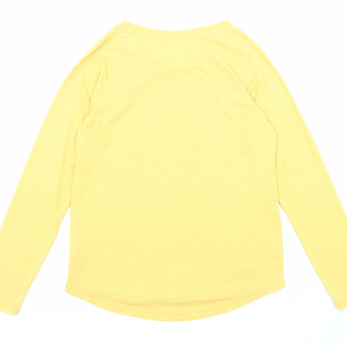 NEXT Womens Yellow Cotton Basic T-Shirt Size 10 Round Neck - Arizona