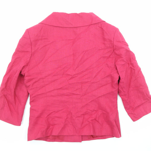 Kaliko Womens Pink Jacket Blazer Size 12 Button