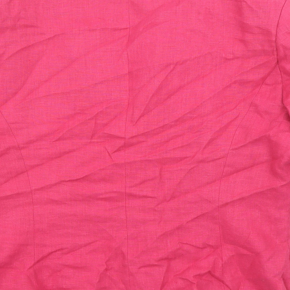 Kaliko Womens Pink Jacket Blazer Size 12 Button