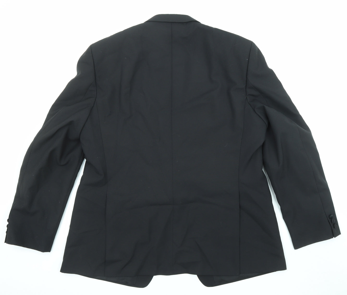 Hacker Mens Black Polyester Jacket Suit Jacket Size 48 Regular