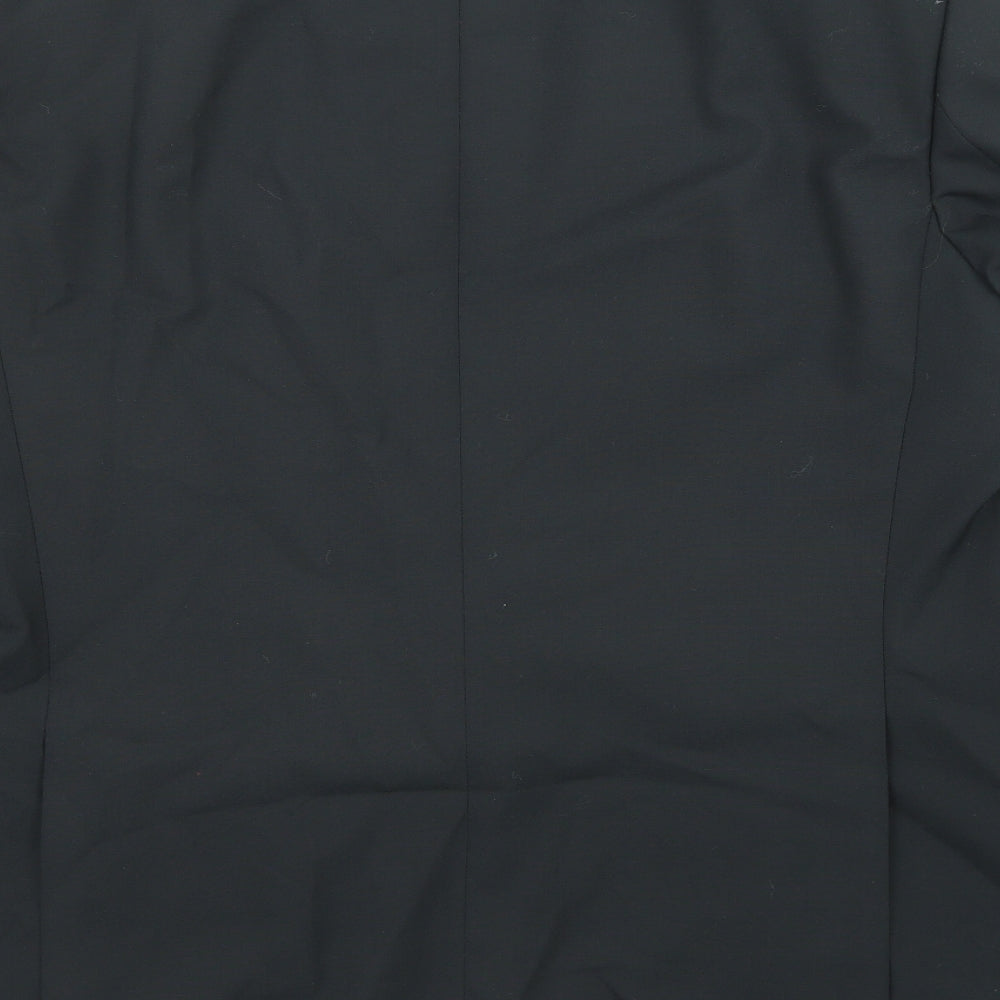 Hacker Mens Black Polyester Jacket Suit Jacket Size 48 Regular