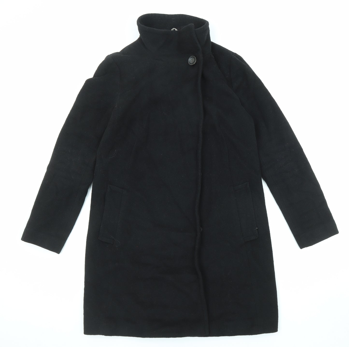 Gap Womens Black Overcoat Coat Size S Button