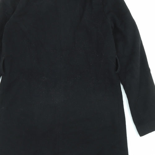 Gap Womens Black Overcoat Coat Size S Button