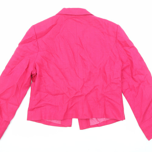EAST Womens Pink Jacket Blazer Size 16 Button