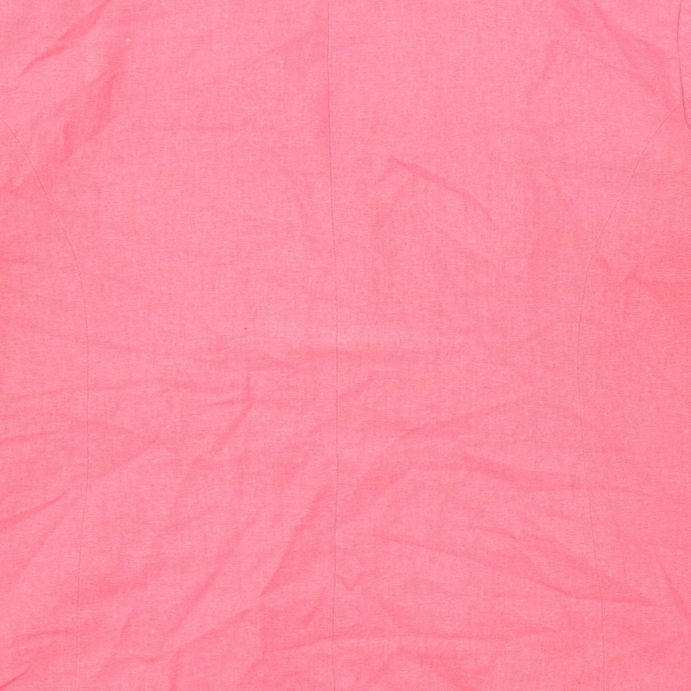 Bonmarché Womens Pink Jacket Blazer Size 14 Button