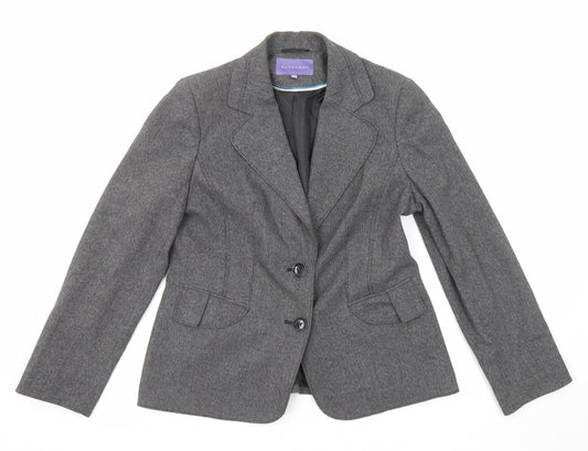 Autonomy Womens Grey Polyester Jacket Blazer Size 14