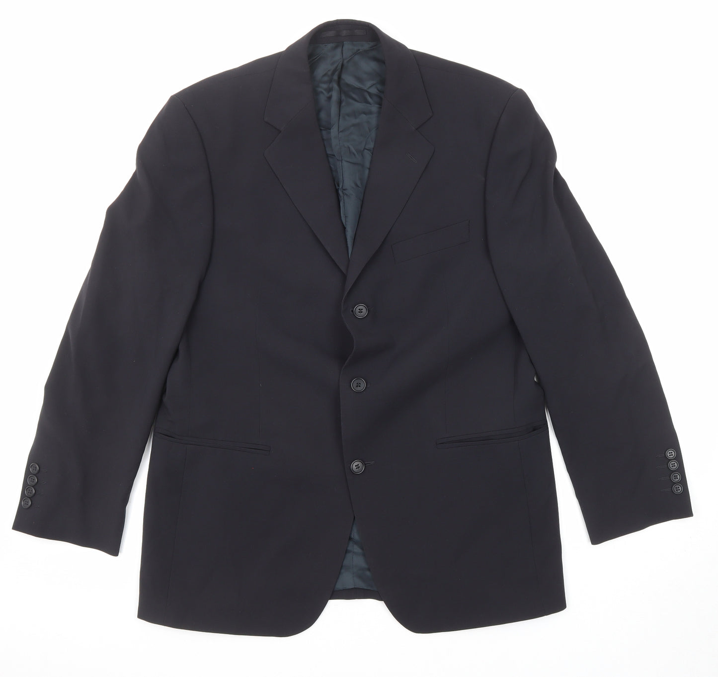 Magee Mens Black Wool Jacket Suit Jacket Size 40 Regular