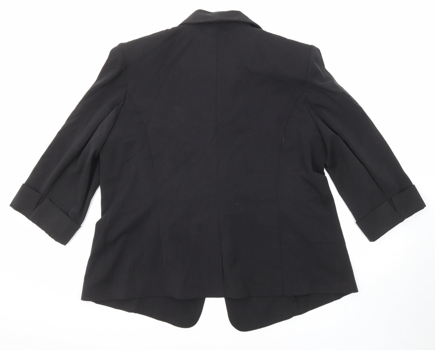 Debenhams Womens Black Jacket Blazer Size 18 Button