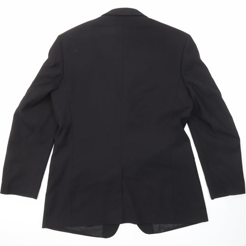 You Essential Mens Black Polyester Jacket Suit Jacket Size 42 Regular